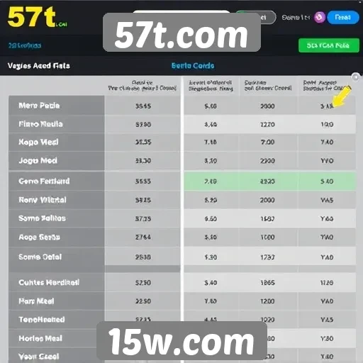 Comparativo entre 57t.com e outros sites de jogos
